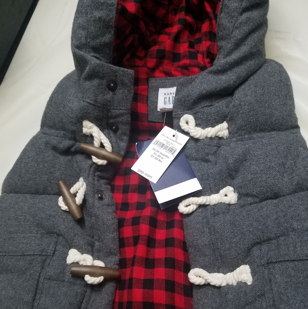 Fall/winter red plaid Toddler vest